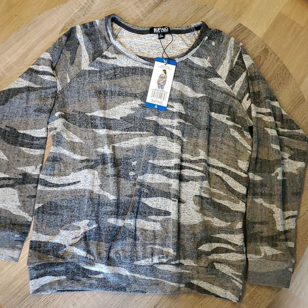 Long Sleeve Printed Cozy Top Large | Buffalo David Bitton